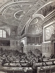 La Chambre des pairs française, de The Illustrated London News, 1er février 1845